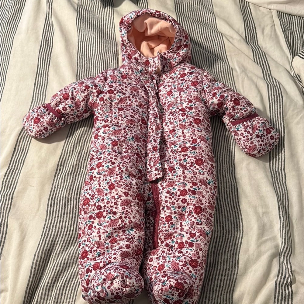 Jessica Simpson Floral Kids Bodysuit - Pink and Red